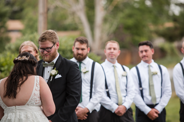 Bride and groom Colorado wedding